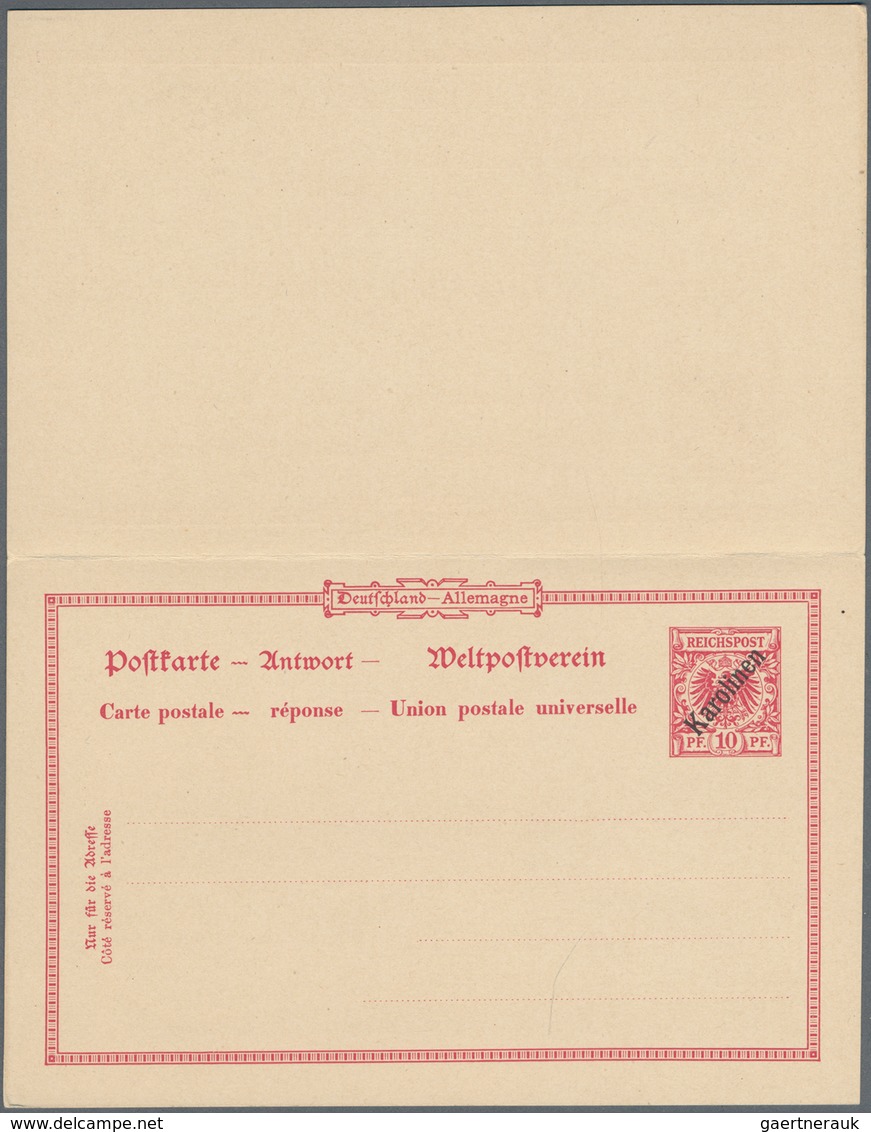 Deutsche Kolonien - Karolinen - Ganzsachen: 1900, Gebrauchte Ganzsachenpostkarte Mit Bezahlter Antwo - Karolinen