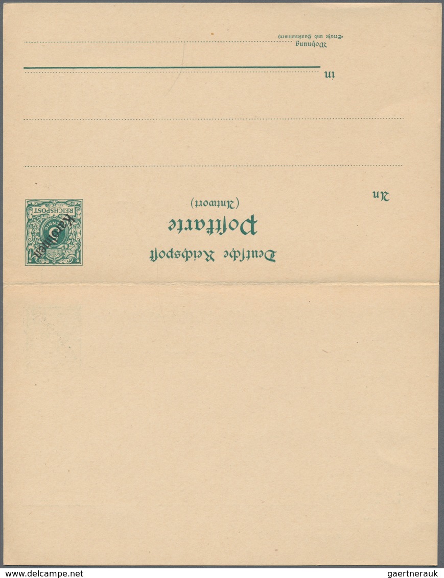 Deutsche Kolonien - Karolinen - Ganzsachen: 1900, Ungebrauchte Ganzsachenpostkarte Mit Bezahlter Ant - Carolinen