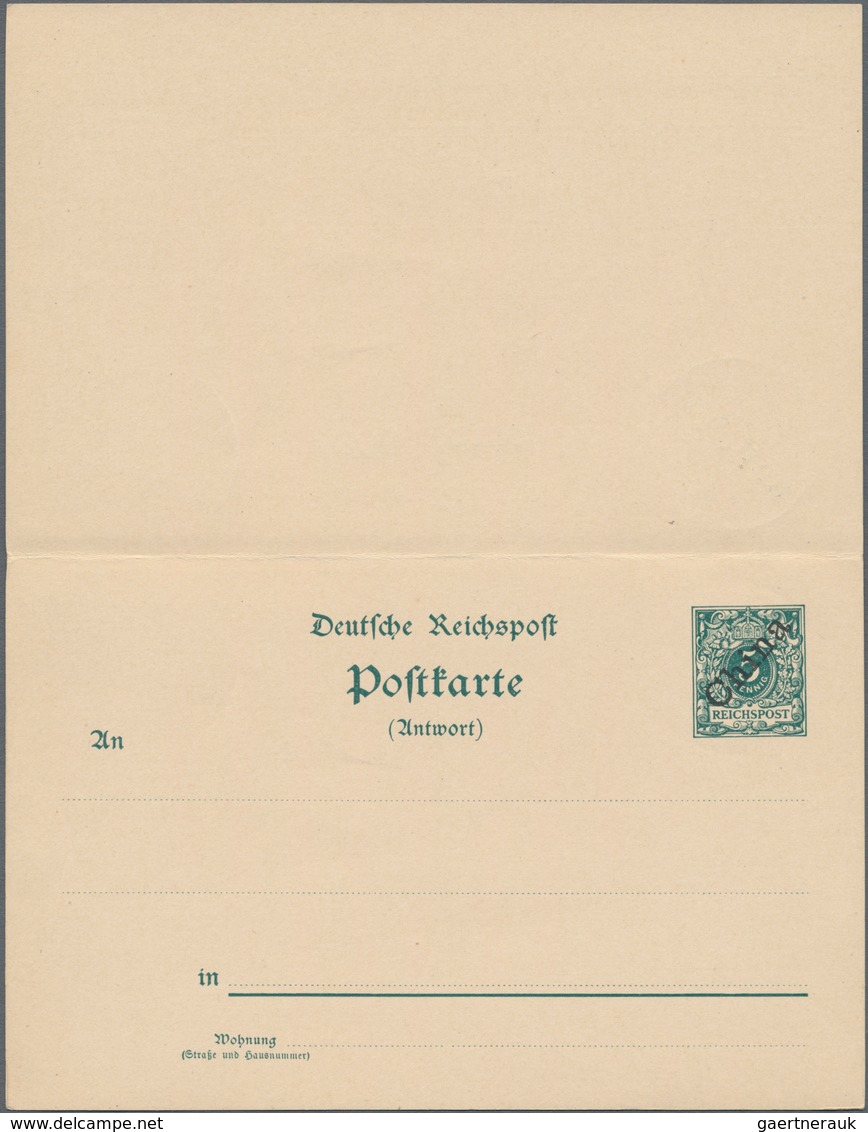 Deutsche Kolonien - Kiautschou - Ganzsachen: 1899, Gebrauchte Ganzsachenpostkarte Mit Bezahlter Antw - Kiauchau