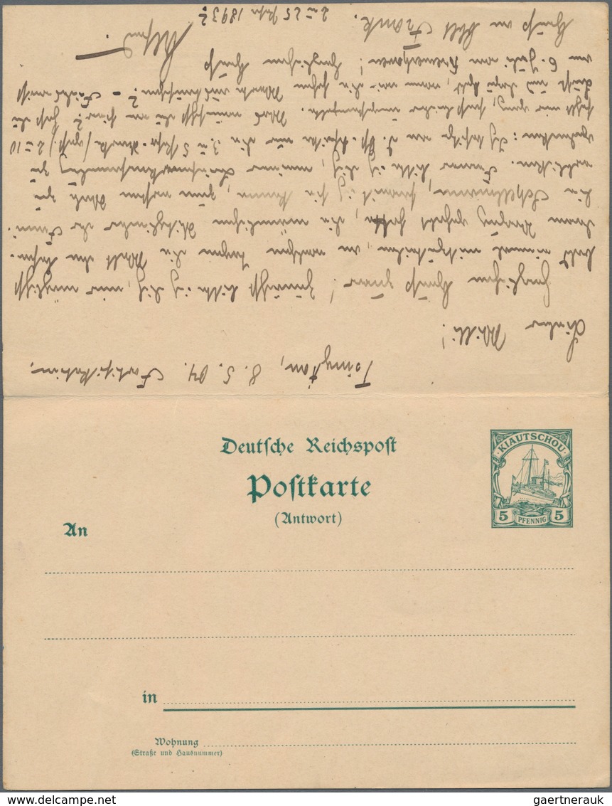 Deutsche Kolonien - Kiautschou - Ganzsachen: 1904, Bedarfs- Und Portogerecht Gebrauchte Ganzsachenpo - Kiaochow