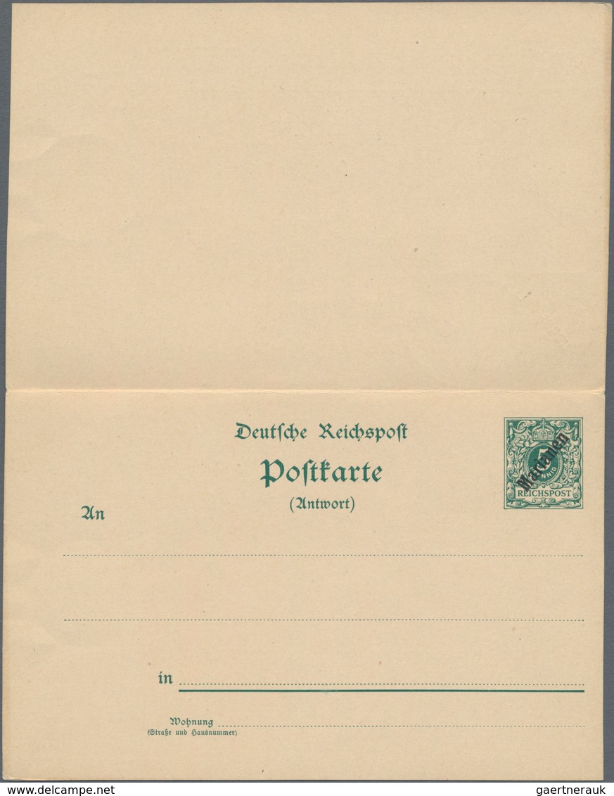 Deutsche Kolonien - Marianen - Ganzsachen: 1900, Portogerecht Verwendete Ganzsachenpostkarte Mit Bez - Mariana Islands