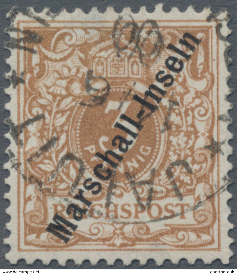 Deutsche Kolonien - Marshall-Inseln: 1899, 3 Pfennig Krone/Adler Mit Aufdruck "Marschall-Inseln"auf - Marshall-Inseln