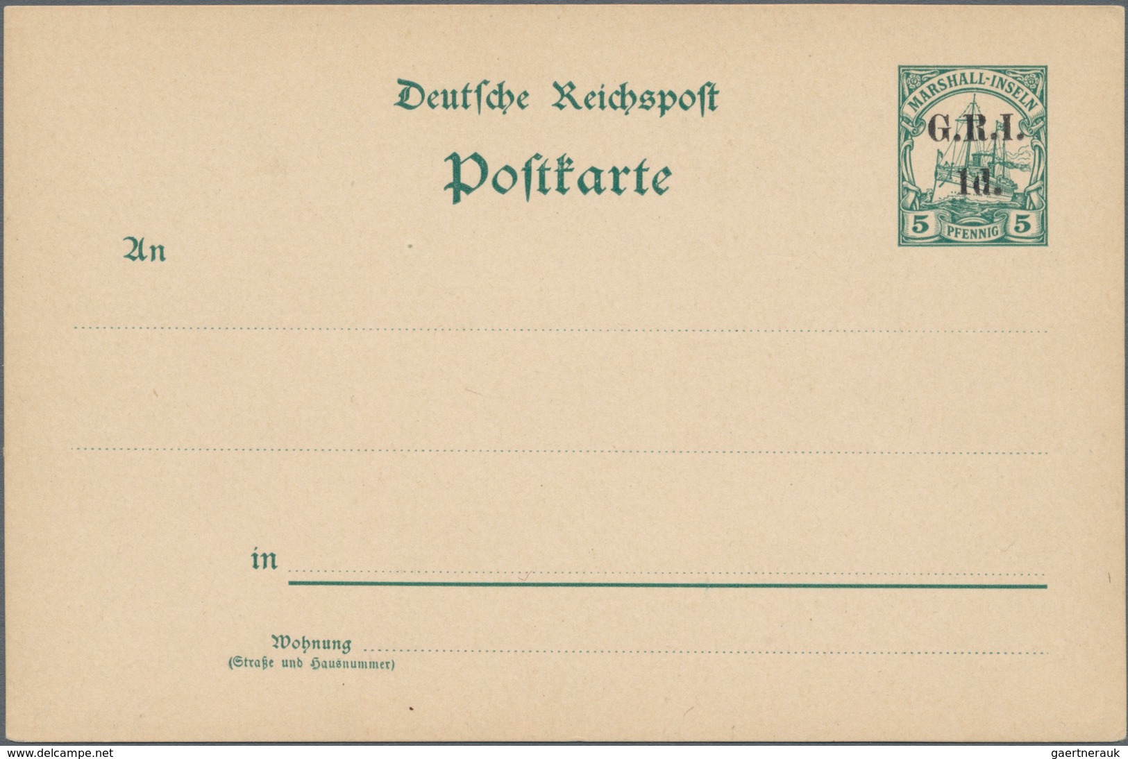 Deutsche Kolonien - Marshall-Inseln - Ganzsachen: 1915, Ungebrauchte Ganzsachenpostkarte Mit Wst. Ko - Marshall-Inseln