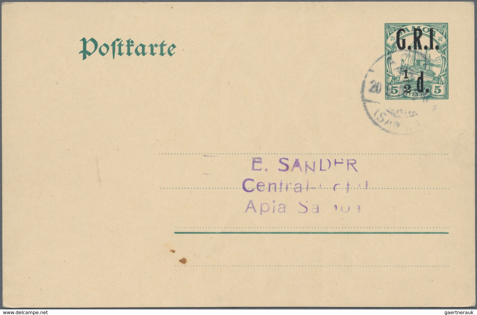 Deutsche Kolonien - Samoa - Britische Besetzung - Ganzsachen: 1914, Britische Besetzung, Ungebraucht - Samoa