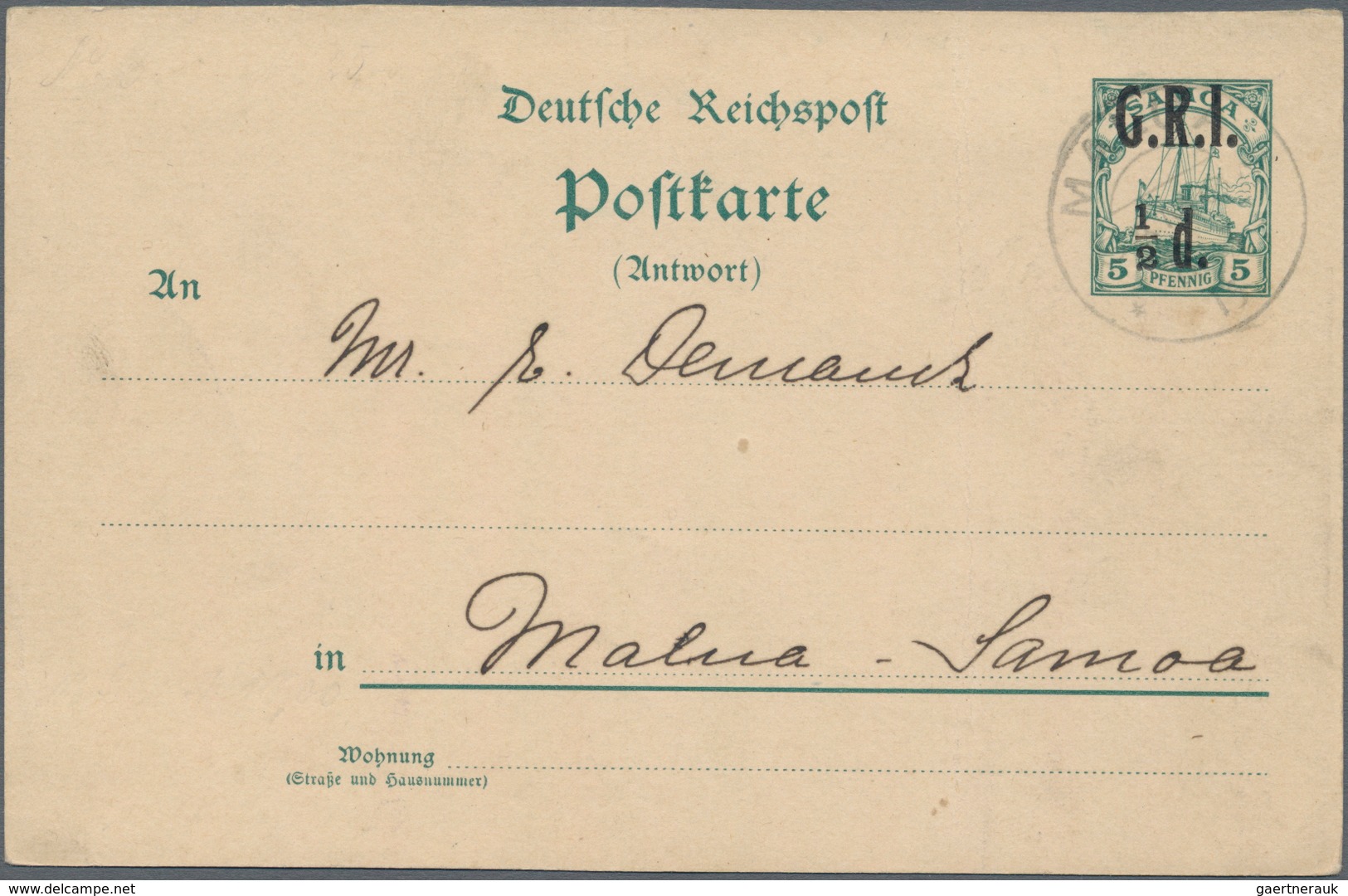 Deutsche Kolonien - Samoa - Britische Besetzung - Ganzsachen: 1914, Britische Besetzung, Gebrauchte - Samoa