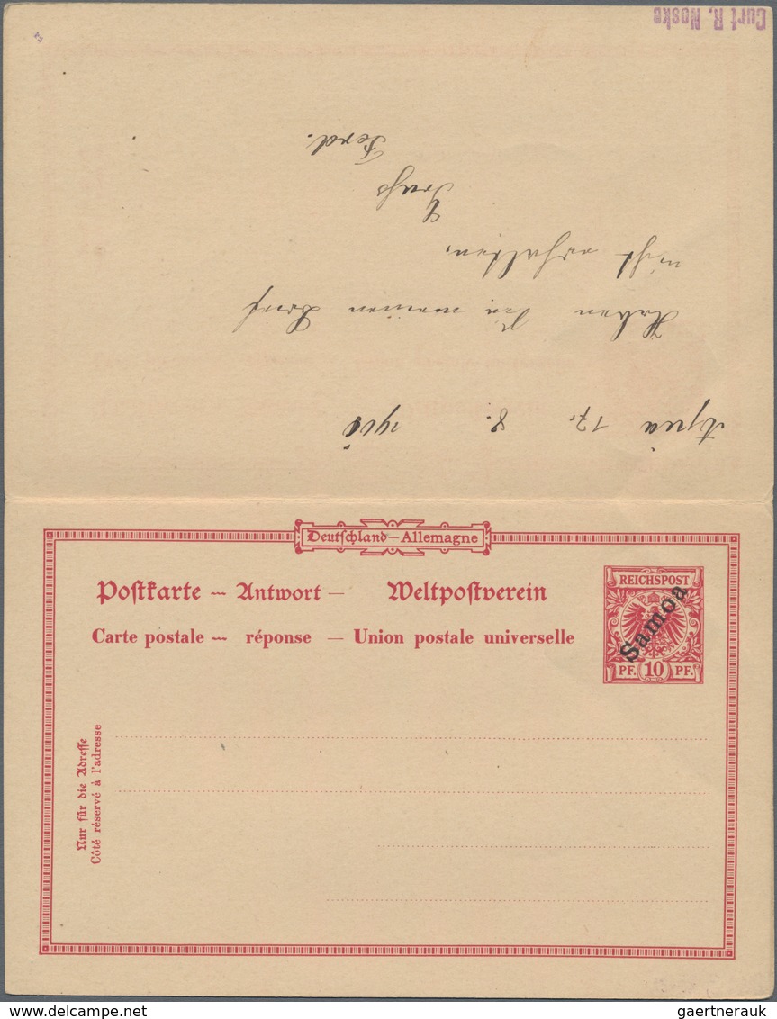 Deutsche Kolonien - Samoa - Ganzsachen: 1901, Bedarfs- Und Portogerecht Verwendete Ganzsachenpostkar - Samoa