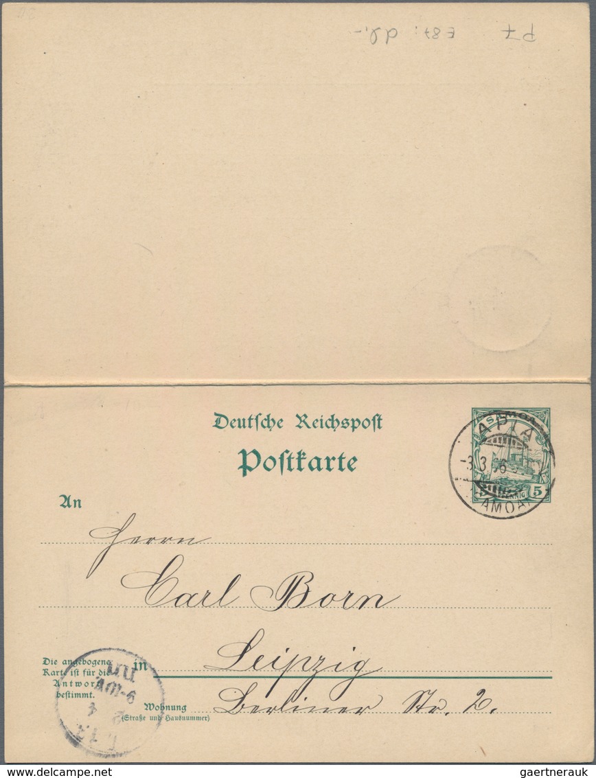 Deutsche Kolonien - Samoa - Ganzsachen: 1906, Bedarfs- Und Portogerecht Verwendete Ganzsachenpostkar - Samoa