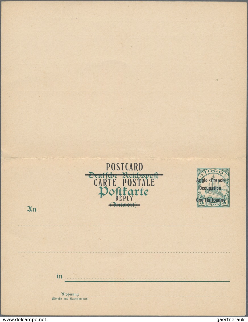 Deutsche Kolonien - Togo - Ganzsachen: 1915, Britische Besetzung, Ungebrauchte Ganzsachenpostkarte M - Togo