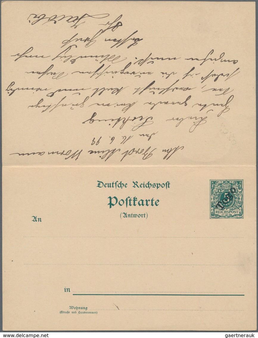 Deutsche Kolonien - Togo - Ganzsachen: 1899, Bedarfs- Und Portogerecht Verwendete Ganzsachenpostkart - Togo
