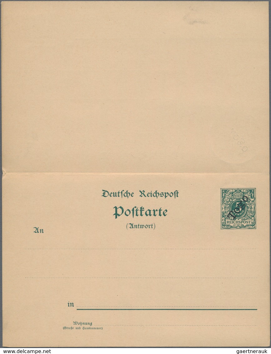 Deutsche Kolonien - Togo - Ganzsachen: 1899, Bedarfs- Und Portogerecht Verwendete Ganzsachenpostkart - Togo