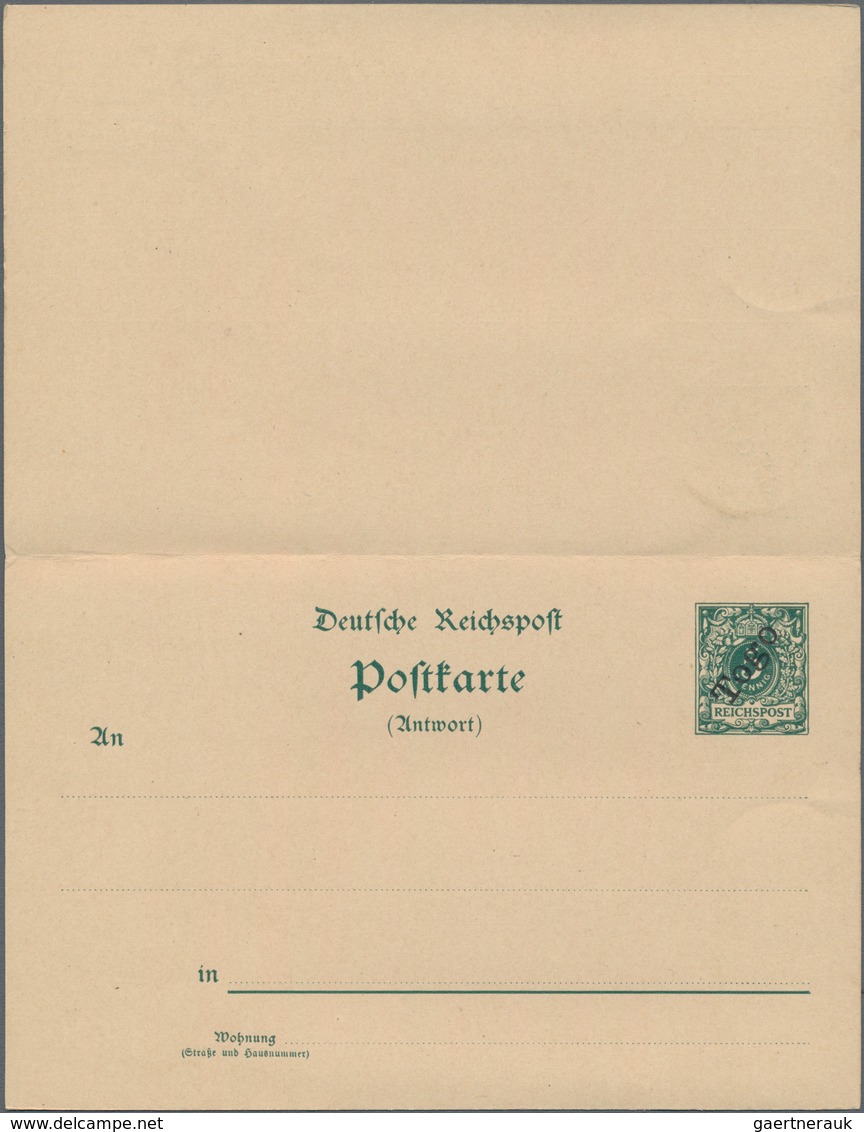 Deutsche Kolonien - Togo - Ganzsachen: 1901, Zwei Gebrauchte Ganzsachenpostkarten Mit Schwarzem Aufd - Togo
