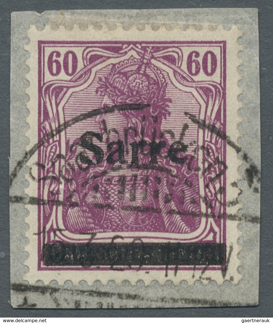 Deutsche Abstimmungsgebiete: Saargebiet: 1920, "Germania/Sarre Mit Aufdruck In Type I", überkomplett - Lettres & Documents