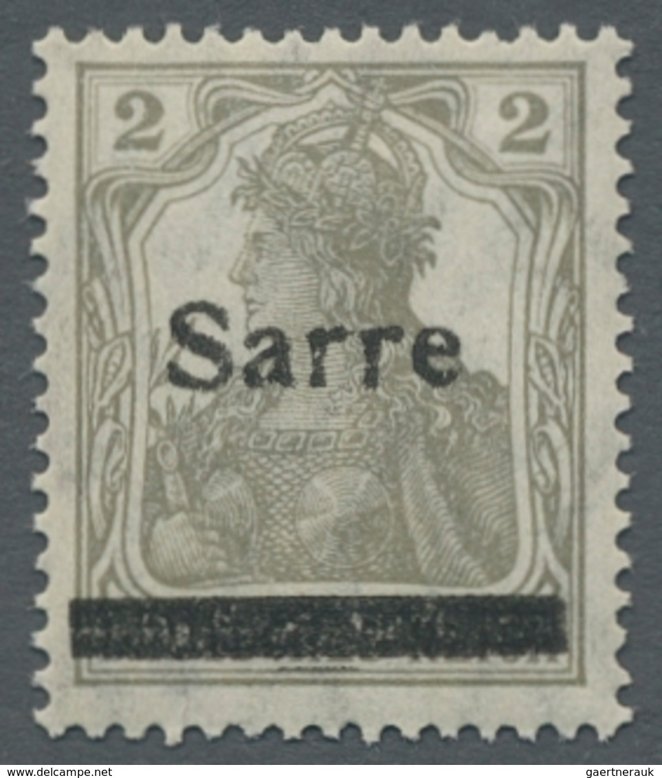 Deutsche Abstimmungsgebiete: Saargebiet: 1920, Germania Mit Aufdruck Sarre, 2 Pfennig In Allen Drei - Briefe U. Dokumente