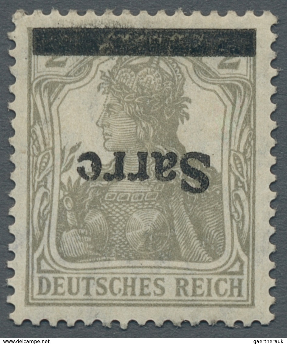 Deutsche Abstimmungsgebiete: Saargebiet: 1920, "2 Pfg. Germania/Sarre Mit Kopfstehendem Aufdruck Und - Covers & Documents