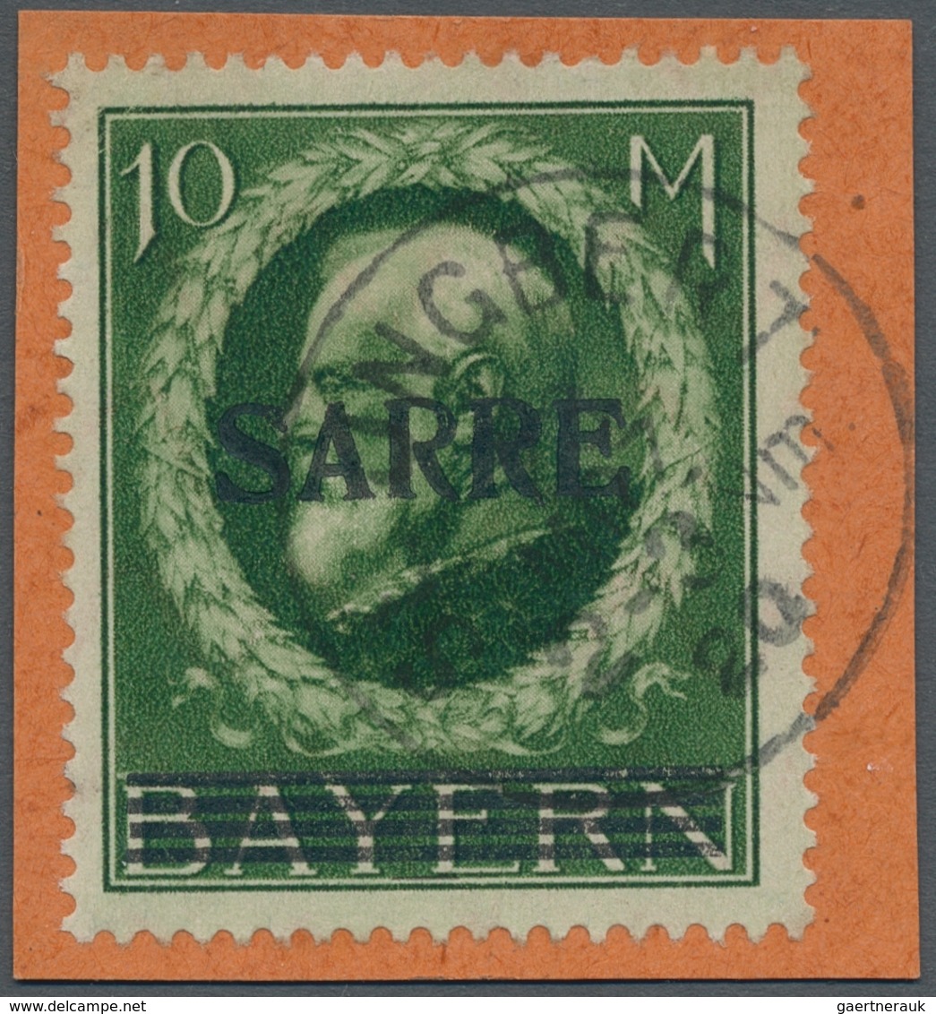 Deutsche Abstimmungsgebiete: Saargebiet: 1920, "Bayern/Sarre" Komplett, Sauber Gestempelter Satz In - Brieven En Documenten