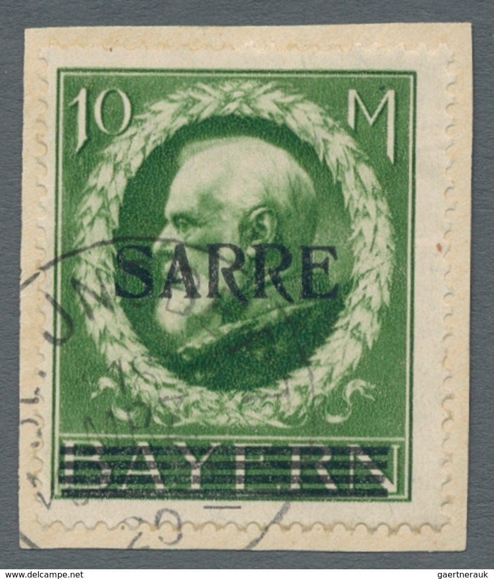 Deutsche Abstimmungsgebiete: Saargebiet: 1920, "Bayern/Sarre", überkompletter Satz Mit Zusätzlich Mi - Briefe U. Dokumente