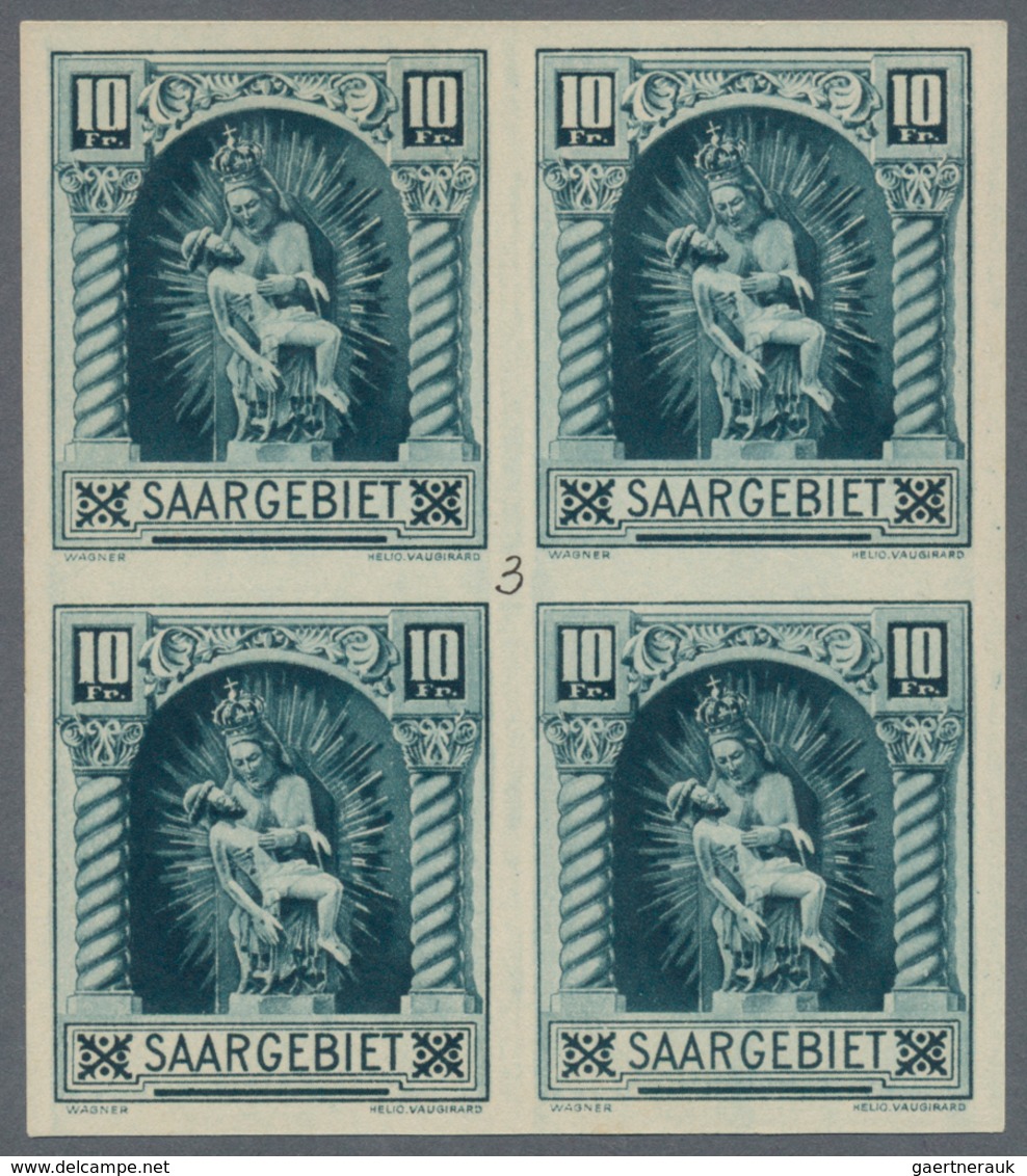Deutsche Abstimmungsgebiete: Saargebiet: 1925, 10 Fr. Madonna Von Blieskastel Dunkelblau Als Ungezäh - Covers & Documents