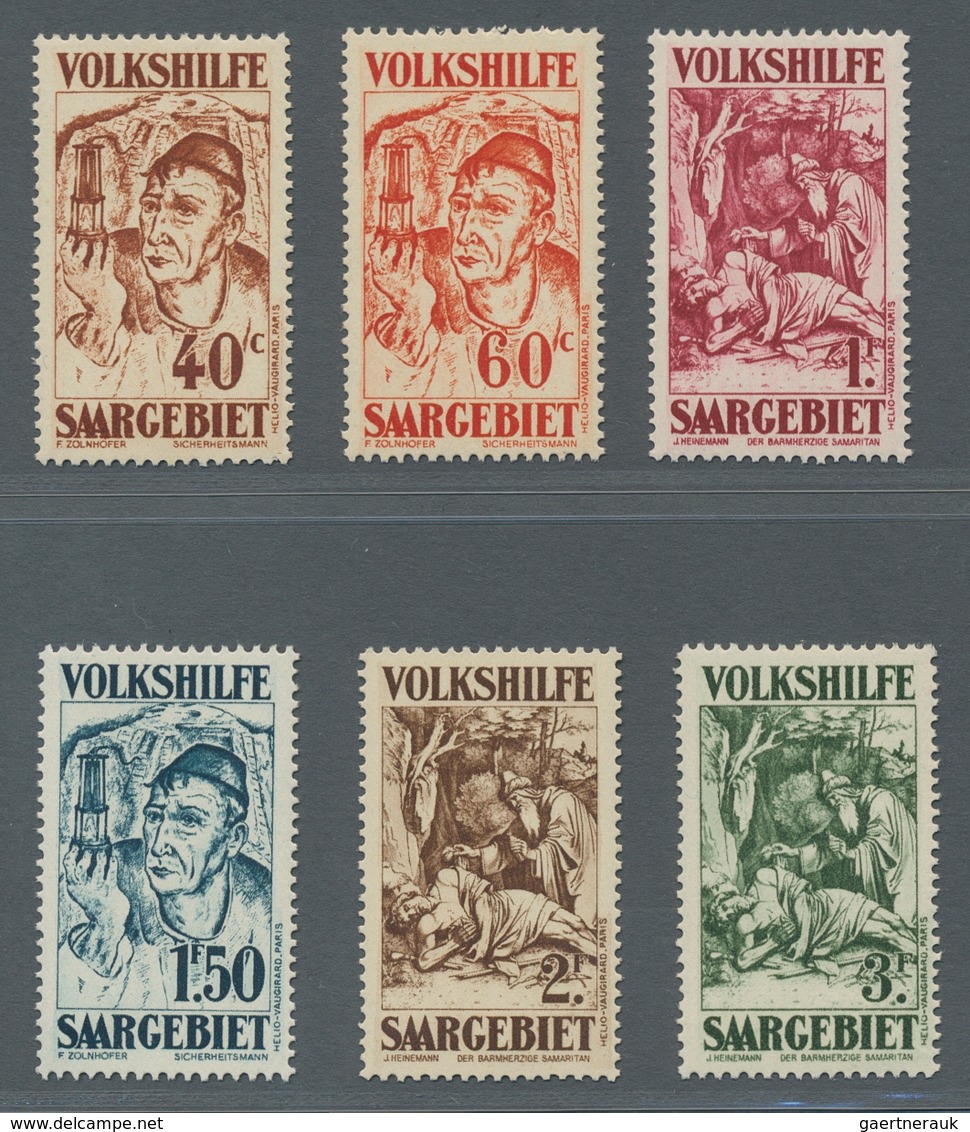 Deutsche Abstimmungsgebiete: Saargebiet: 1931, "Volkshilfe", Postfrischer Satz In Tadelloser Erhaltu - Covers & Documents