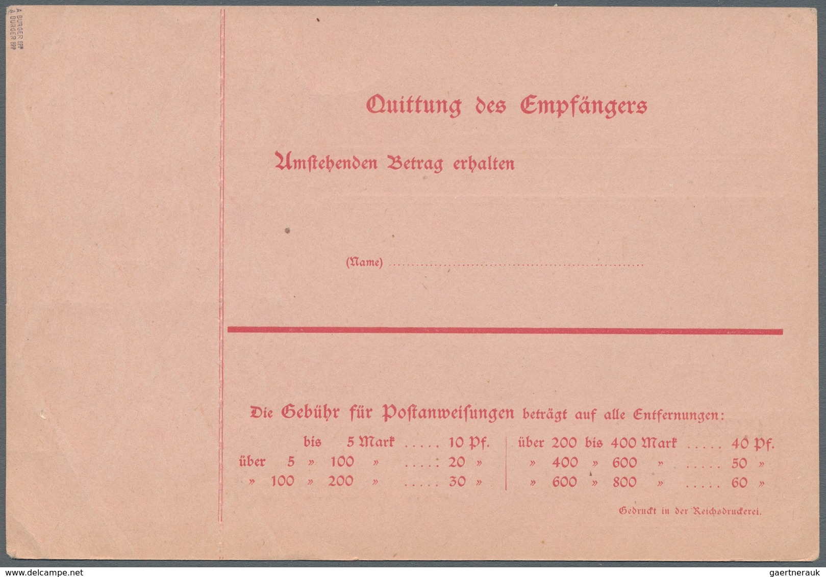 Deutsche Abstimmungsgebiete: Saargebiet - Ganzsachen: 1920/21, "10 Pfg. Germania/Saargebiet", Ungebr - Postwaardestukken