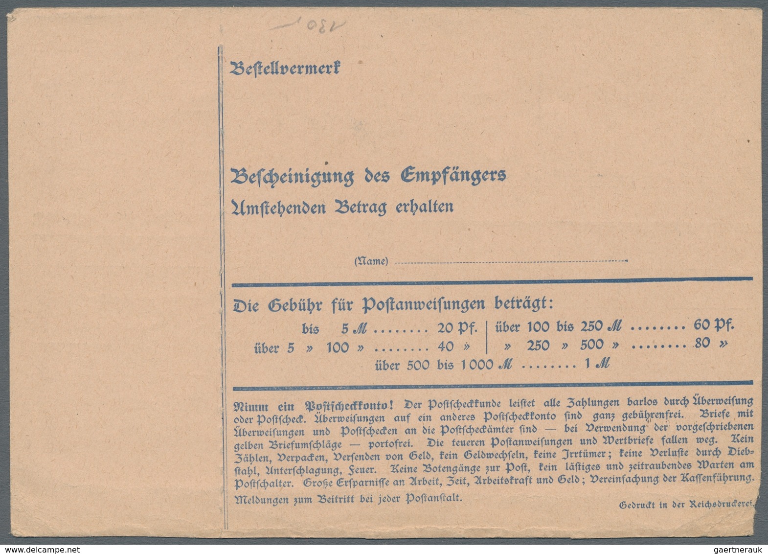 Deutsche Abstimmungsgebiete: Saargebiet - Ganzsachen: 1920/21, "20 Pfg. Germania/Saargebiet Mit Dopp - Ganzsachen