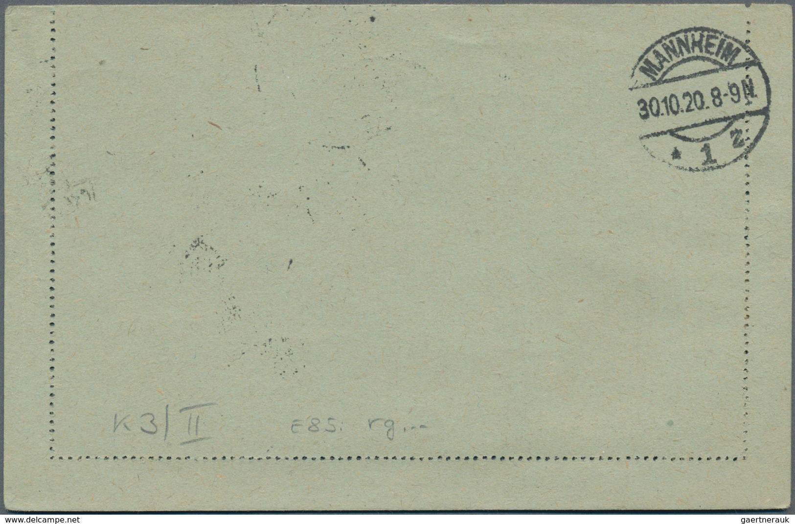 Deutsche Abstimmungsgebiete: Saargebiet - Ganzsachen: 1920, Gebrauchter Ganzsachenkartenbrief Mit Sc - Postwaardestukken