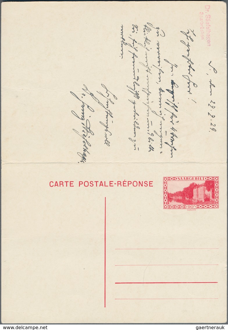 Deutsche Abstimmungsgebiete: Saargebiet - Ganzsachen: 1929, Bedarfs- Und Portogerechte Verwendung Ei - Postal Stationery