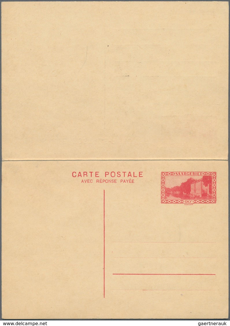 Deutsche Abstimmungsgebiete: Saargebiet - Ganzsachen: 1928, Ungebrauchte Ganzsachenpostkarte Mit Bez - Postal Stationery