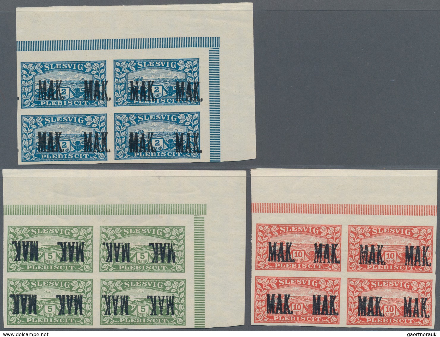 Deutsche Abstimmungsgebiete: Schleswig: 1920, Freimarken "Wappen Und Landschaft", 2½ Pfg. Bis 10 Mar - Other & Unclassified