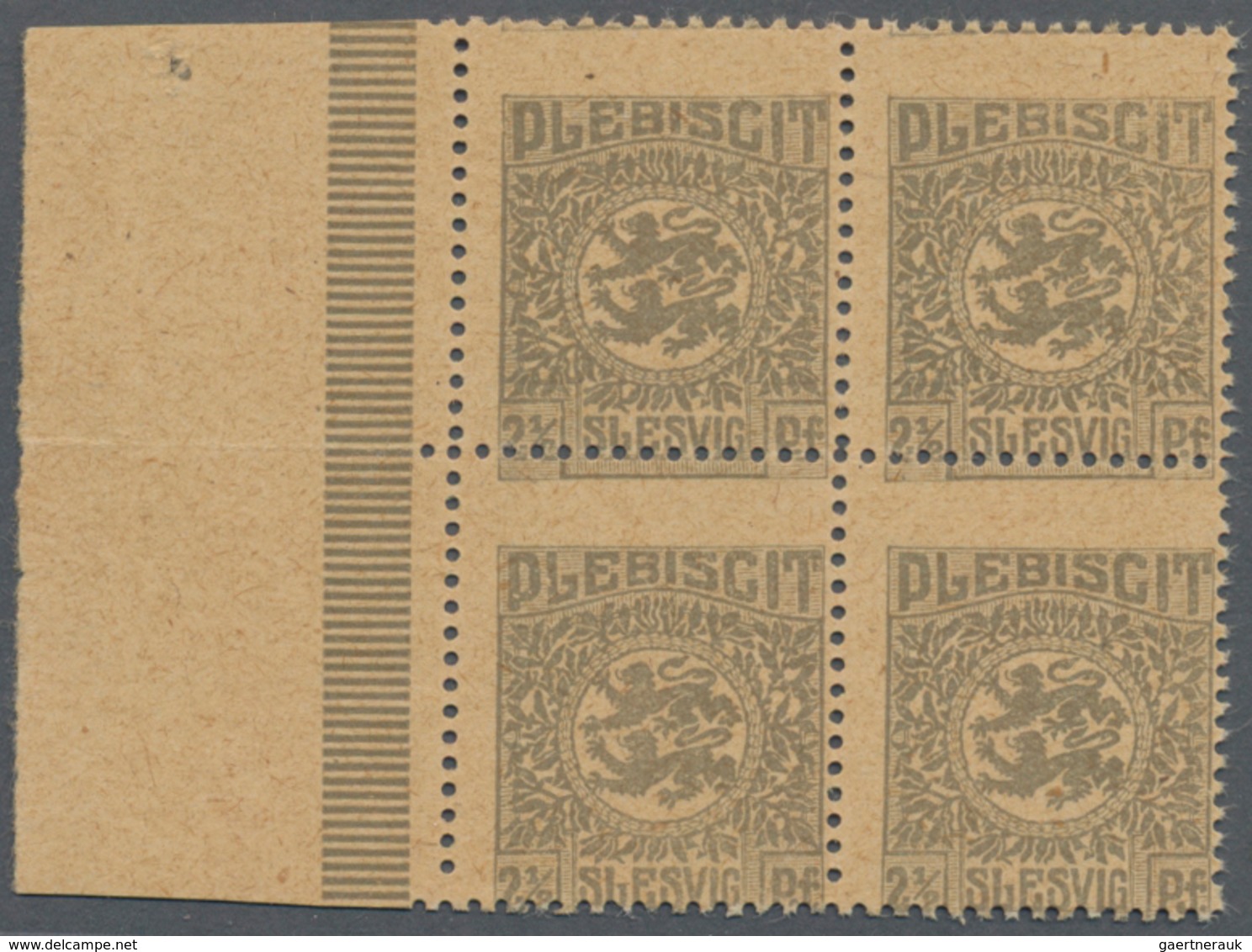 Deutsche Abstimmungsgebiete: Schleswig: 1920, 2½ Pfg. Grau, Gezähnter Probedruck Ohne Aufdruck "MAK" - Other & Unclassified