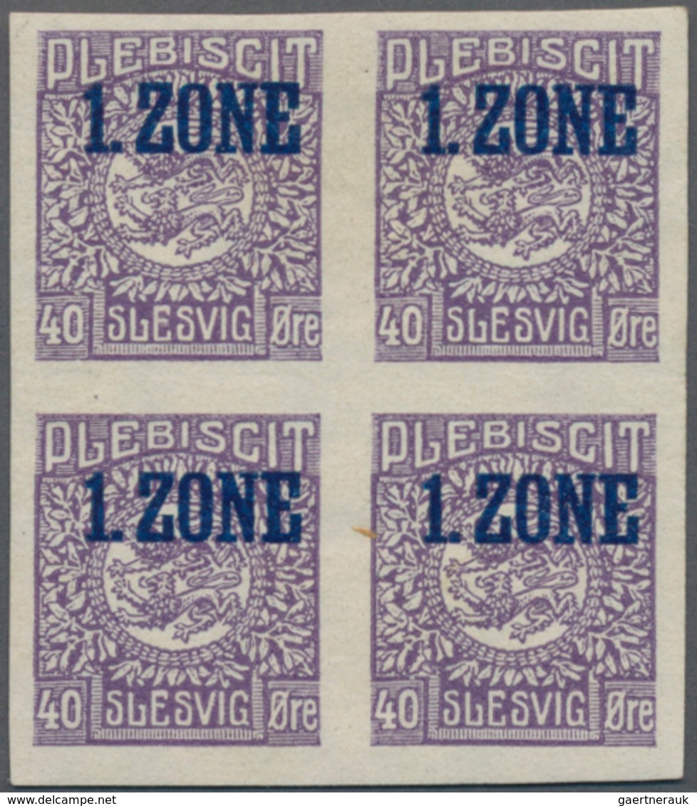 Deutsche Abstimmungsgebiete: Schleswig: 1920, Aufdruck "1. Zone", 40 Ö. Dunkelgrauviolett Im Geschni - Andere & Zonder Classificatie