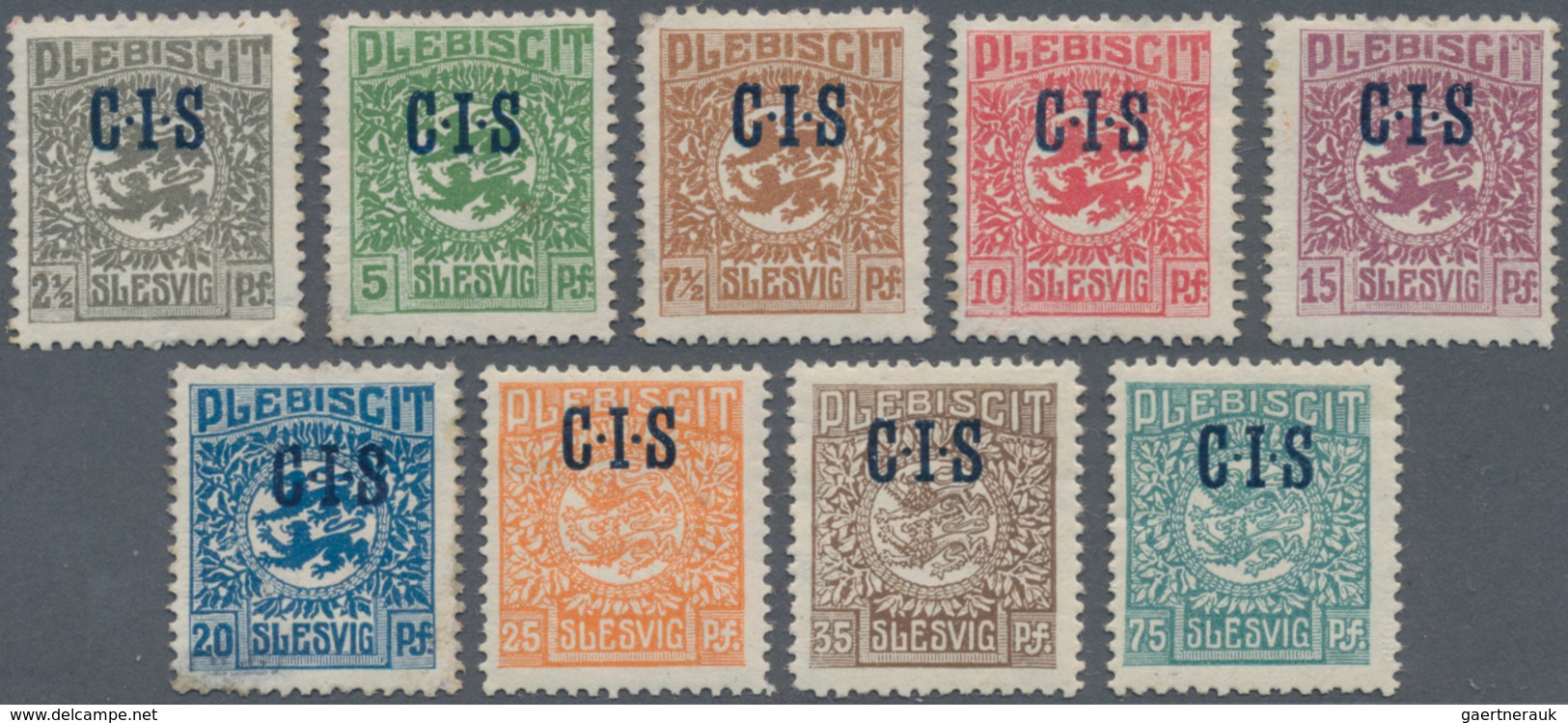 Deutsche Abstimmungsgebiete: Schleswig - Dienstmarken: 1920, CIS-Aufdrucke, 2½ Pfg. Bis 35 Pfg. Und - Sonstige & Ohne Zuordnung