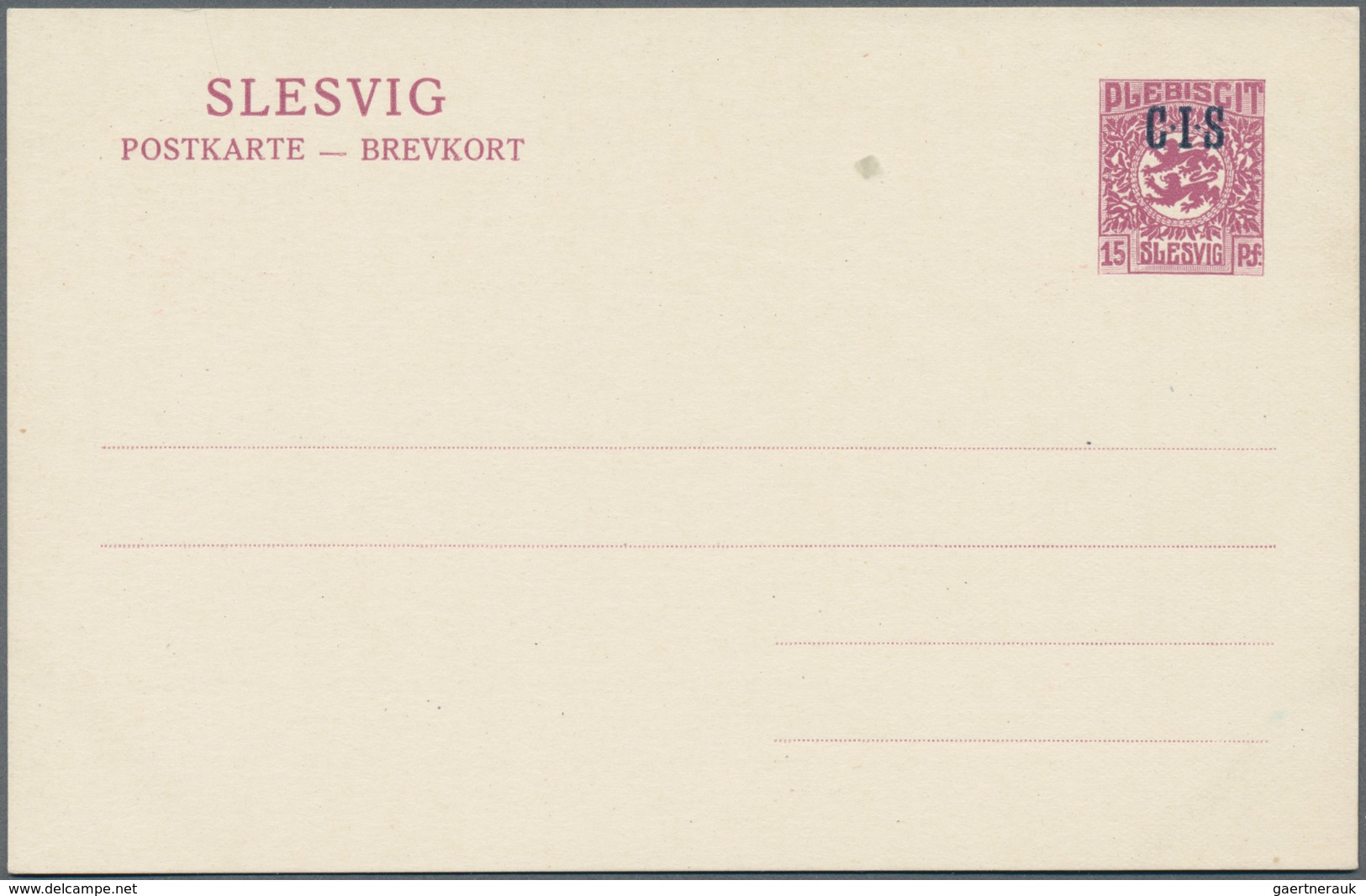 Deutsche Abstimmungsgebiete: Schleswig - Ganzsachen: 1920, Drei Ungebrauchte Ganzsachendienstpostkar - Sonstige & Ohne Zuordnung