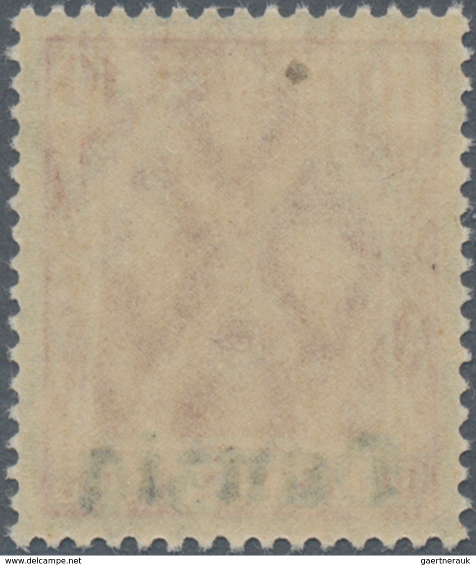 Danzig: 1920, 10 Pfg. Germania Karminrot Mit Aufdruck, Einwandfrei Postfrisches Stück, Fotokurzbefun - Other & Unclassified