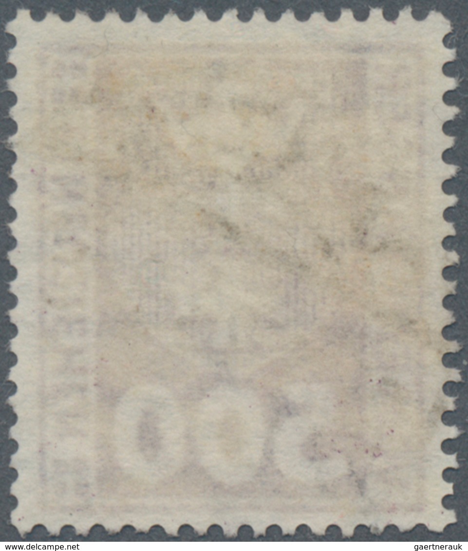 Danzig - Portomarken: 1923, 500 Pf Dkl'violettpurpur, Wz.Y, Mit Zentrischem Zeitgerechten Stempel, E - Other & Unclassified