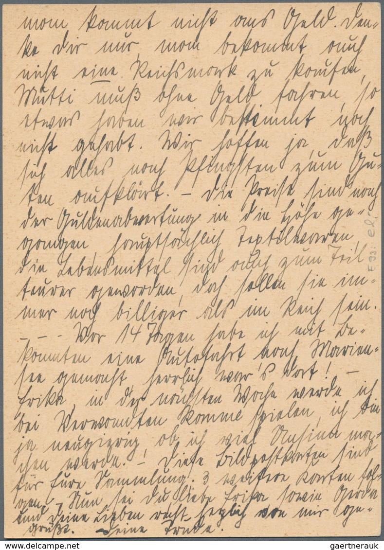 Danzig - Ganzsachen: 1935/37, Vier Bedarfs- Und Portogerecht Gebrauchte Ganzsachenbildpostkarten Wst - Other & Unclassified