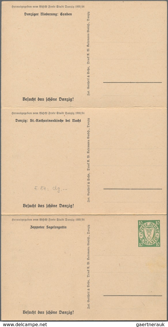 Danzig - Ganzsachen: 1934, Halbamtliche Ungebrauchte Ganzsachenbildpostkarte (Zoppoter Segelregatta - Other & Unclassified