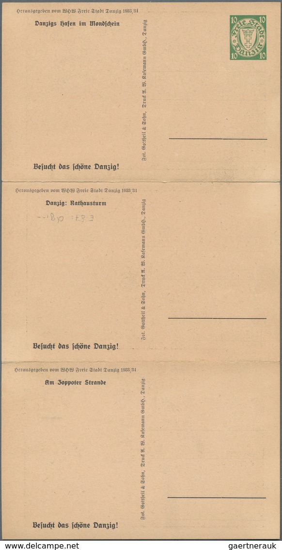 Danzig - Ganzsachen: 1934, Halbamtliche Ungebrauchte Ganzsachenbildpostkarte (Danzigs Hafen Im Monds - Other & Unclassified