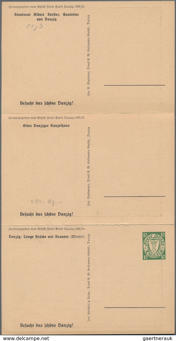 Danzig - Ganzsachen: 1934, Halbamtliche Ungebrauchte Ganzsachenbildpostkarte (Danzig: Lange Brücke M - Other & Unclassified