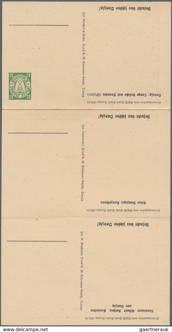 Danzig - Ganzsachen: 1934. Postkarten-3er-Streifen Mit Den Bildern "Staatsrat Albert Forster", "Alte - Other & Unclassified