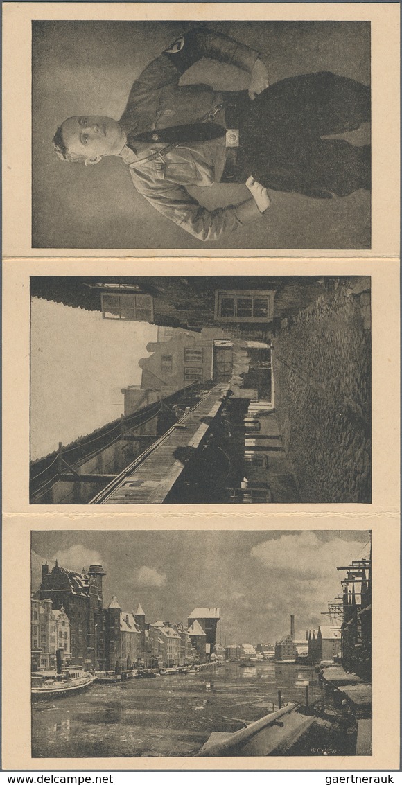 Danzig - Ganzsachen: 1934. Postkarten-3er-Streifen Mit Den Bildern "Staatsrat Albert Forster", "Alte - Sonstige & Ohne Zuordnung