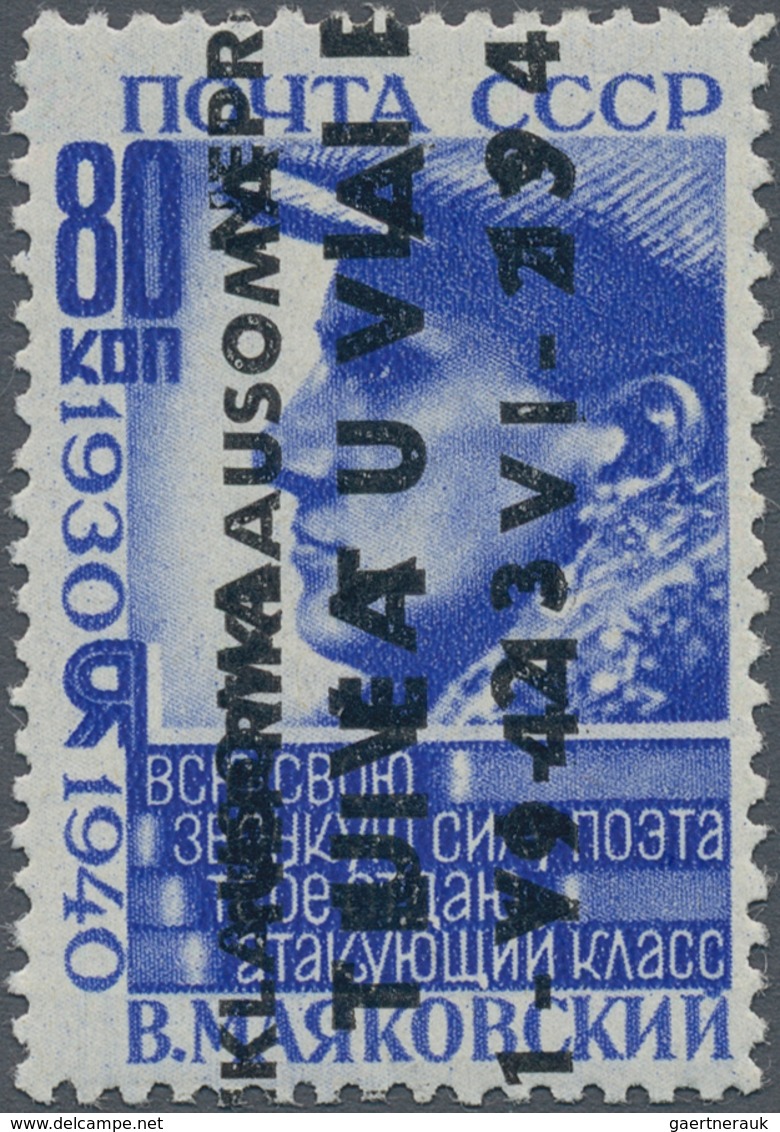 Dt. Besetzung II WK - Litauen: 1941, 80 Kop. Landesausgabe Postfrisch Mit Doppeltem Aufdruck. Es Lie - Besetzungen 1938-45