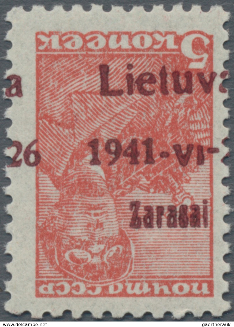 Dt. Besetzung II WK - Litauen - Zargrad (Zarasai): 1941, 5 Kopeken Mit Kopfstehendem Stark Verschobe - Bezetting 1938-45