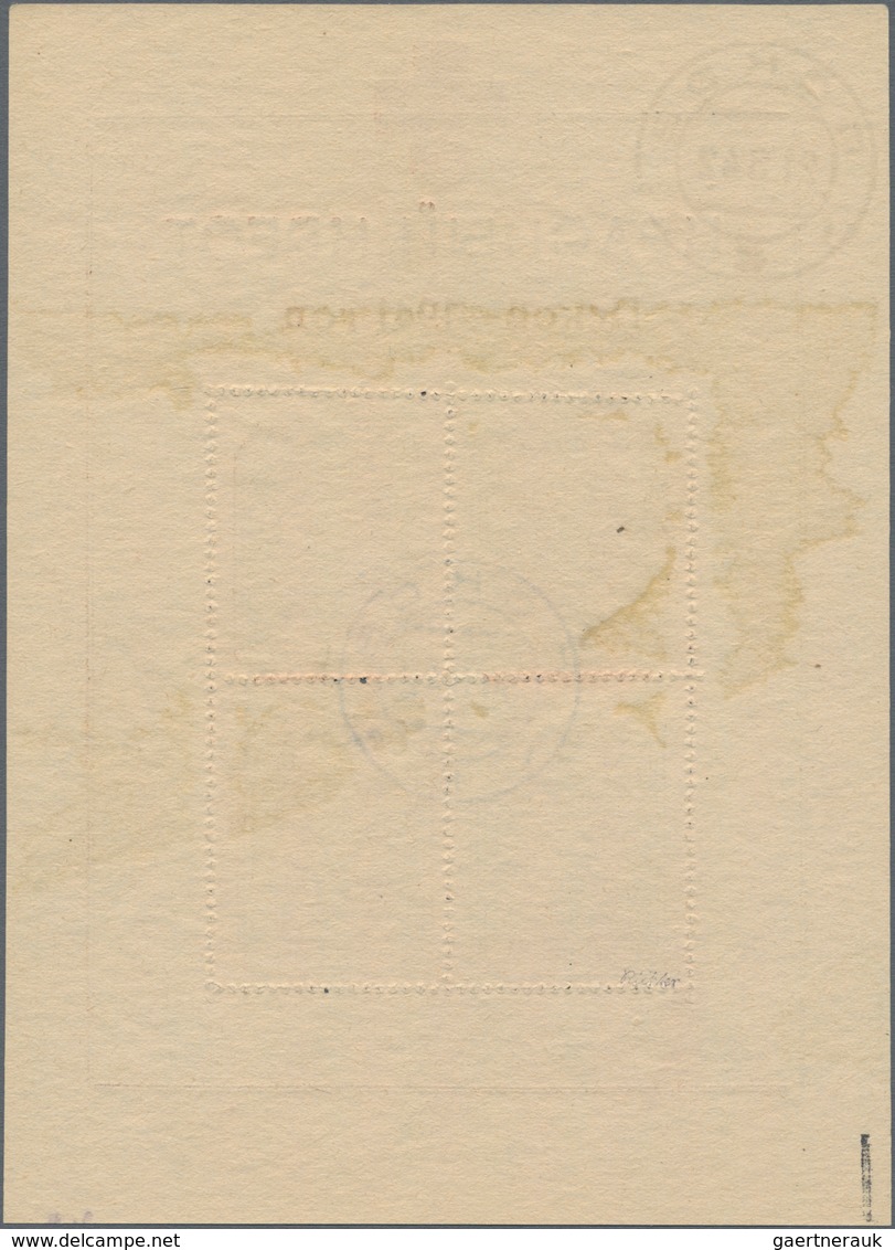 Dt. Besetzung II WK - Russland - Pleskau (Pskow): 1942, 'Rotes Kreuz'-Block Auf Holzhaltigem Papier - Bezetting 1938-45