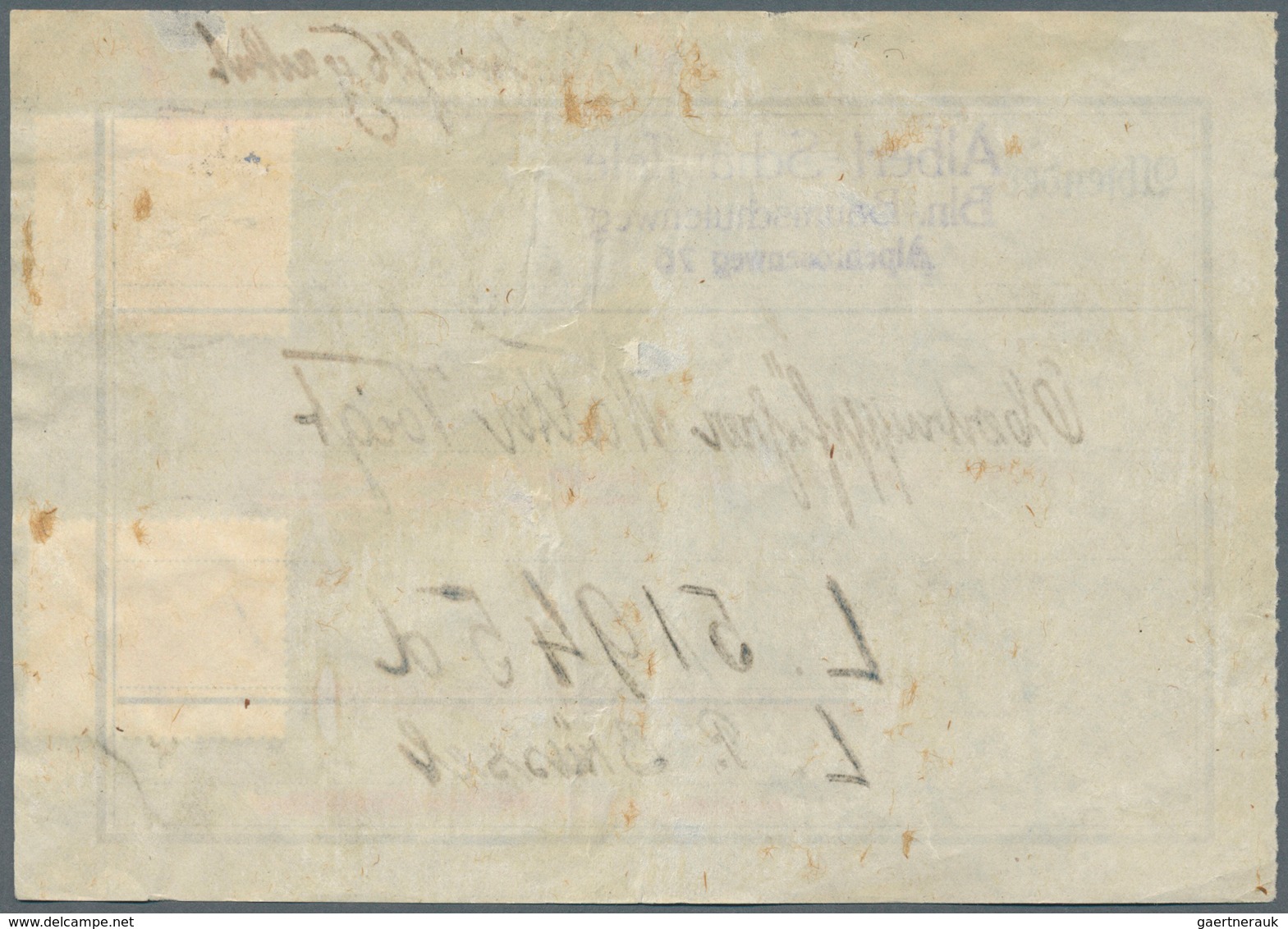 Feldpostmarken: 1943, Päckchen-Zulassungsmarke Gezähnt, 2 Einzelwerte Ohne Zufrankatur Auf Komplette - Andere & Zonder Classificatie