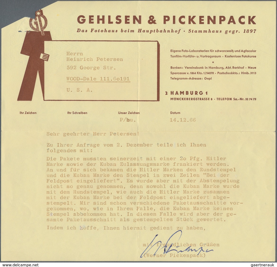 Feldpostmarken: 1943, Kuban, Brückenkopf, Päckchen-Zulassungsmarke "1 Päckchen Front - Heimat" In Ty - Other & Unclassified