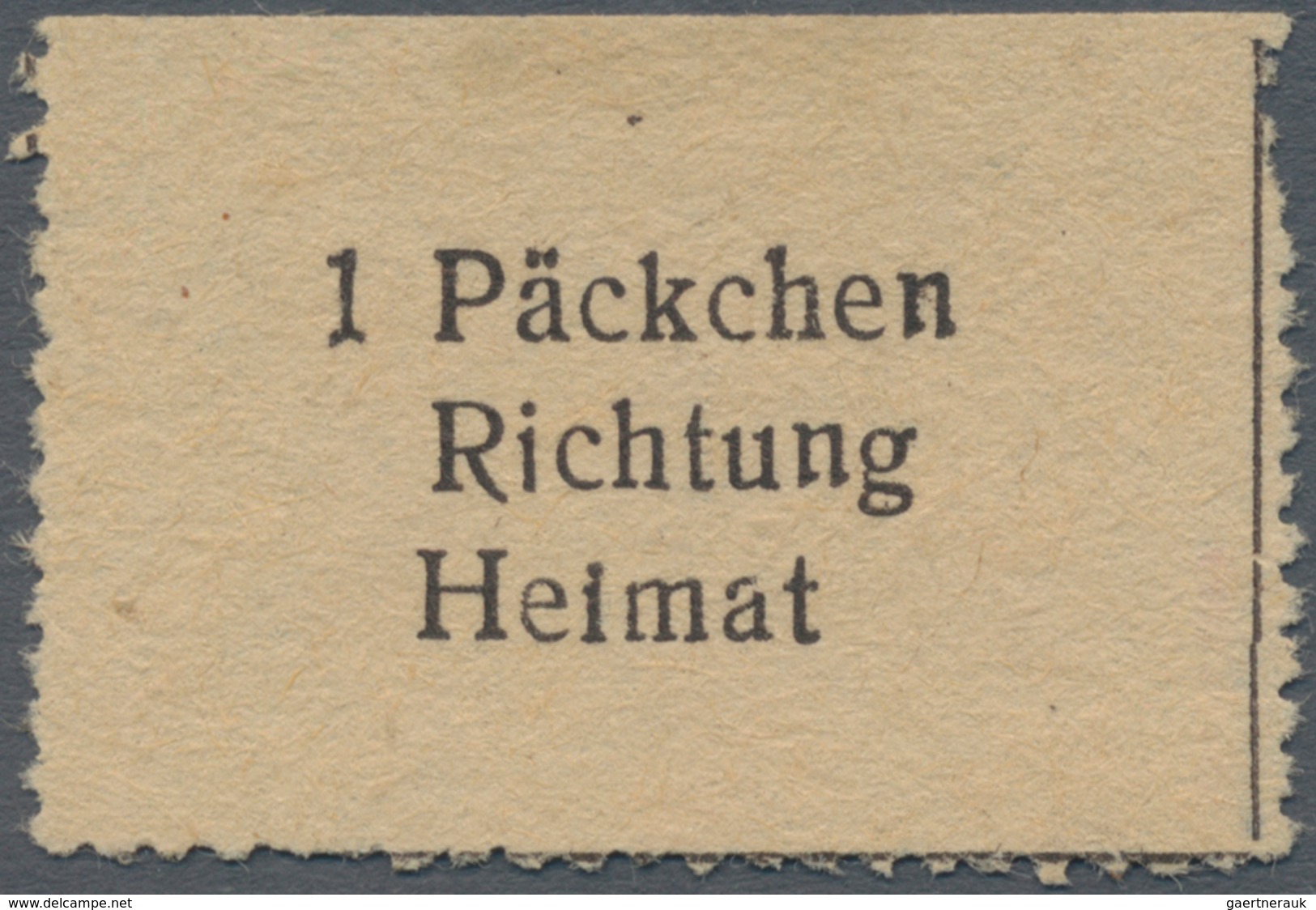 Feldpostmarken: 1943. KRIM. Feldpostpäckchen-Zulassungsmarke In Type II, O.G. (Mi. 1.650,- Euro) - Andere & Zonder Classificatie