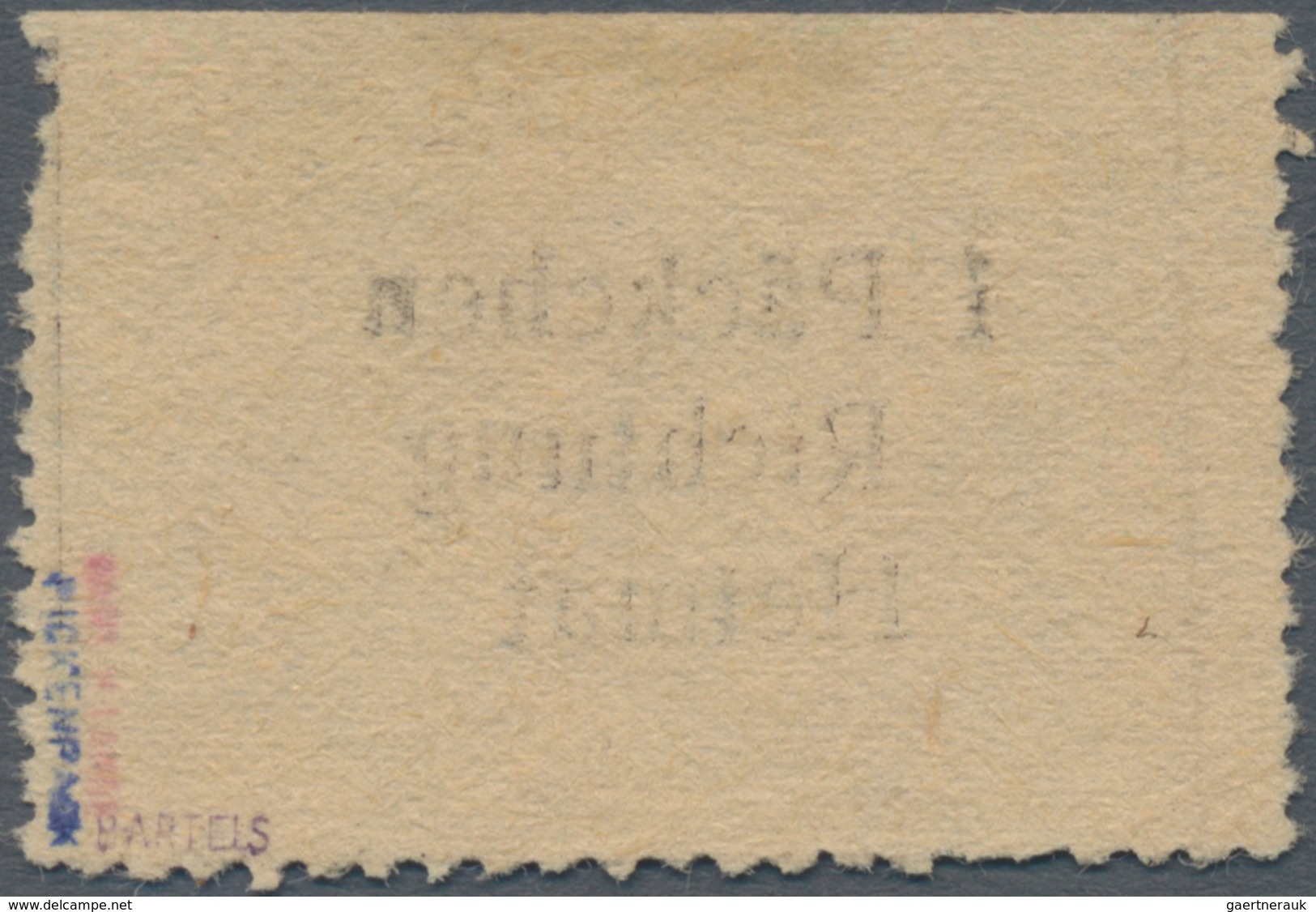 Feldpostmarken: 1943. KRIM. Feldpostpäckchen-Zulassungsmarke In Type II, O.G. (Mi. 1.650,- Euro) - Andere & Zonder Classificatie