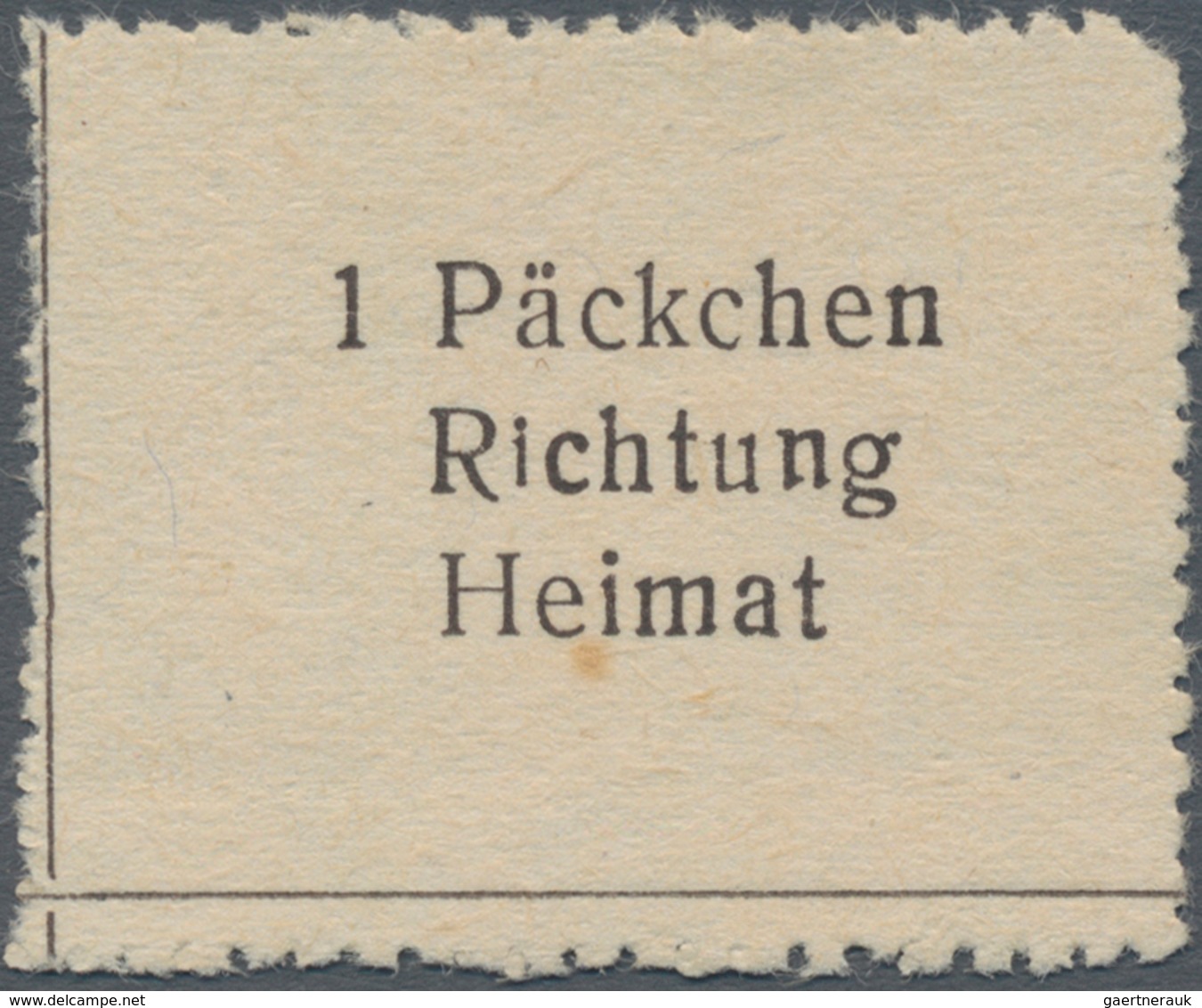 Feldpostmarken: 1943. KRIM. Feldpostpäckchen-Zulassungsmarke In Type II, O.G. Laut FA Zirath BPP "Ty - Other & Unclassified