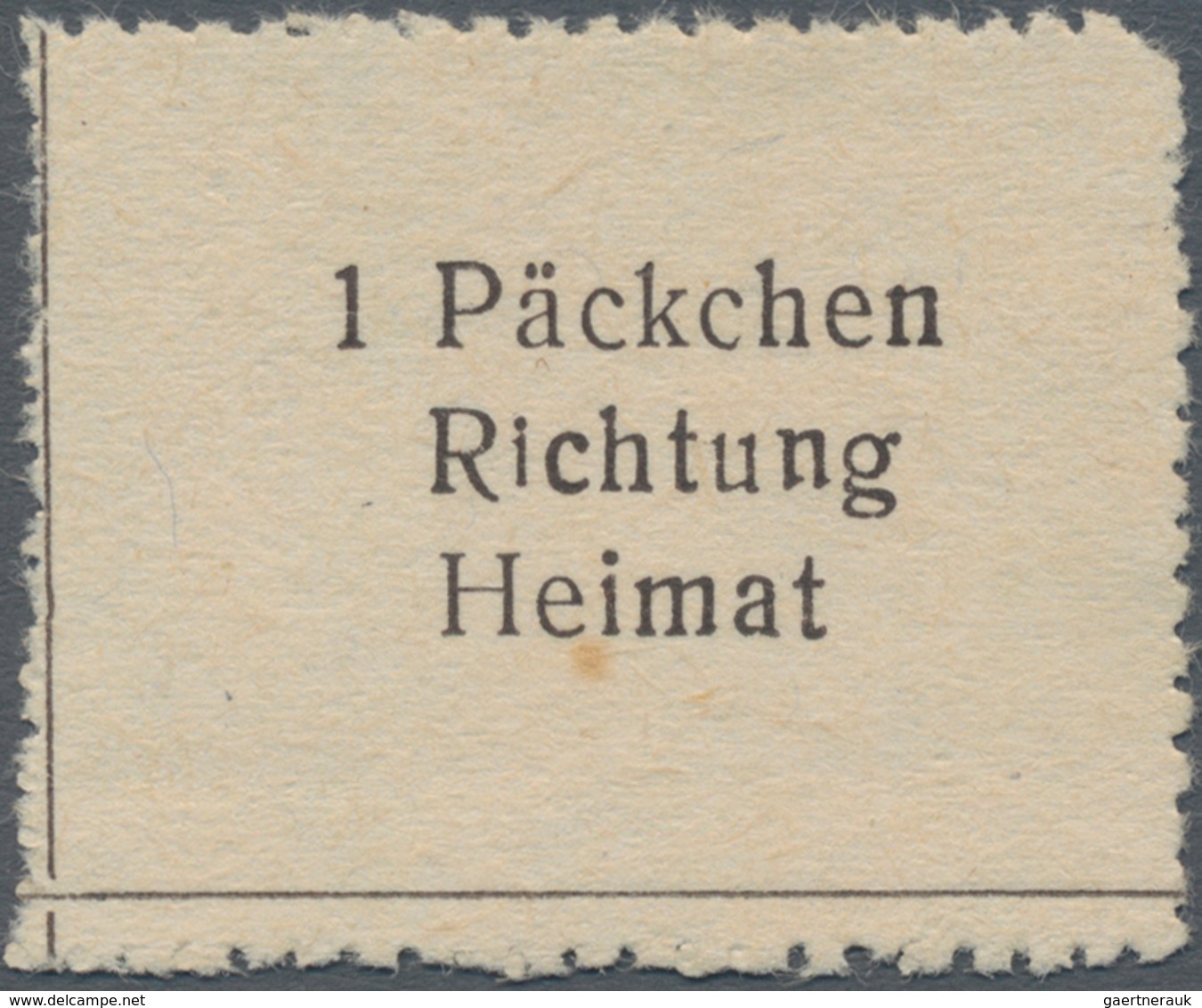 Feldpostmarken: 1943. KRIM. Feldpostpäckchen-Zulassungsmarke In Type II, O.G. Laut FA Zirath BPP "Ty - Sonstige & Ohne Zuordnung