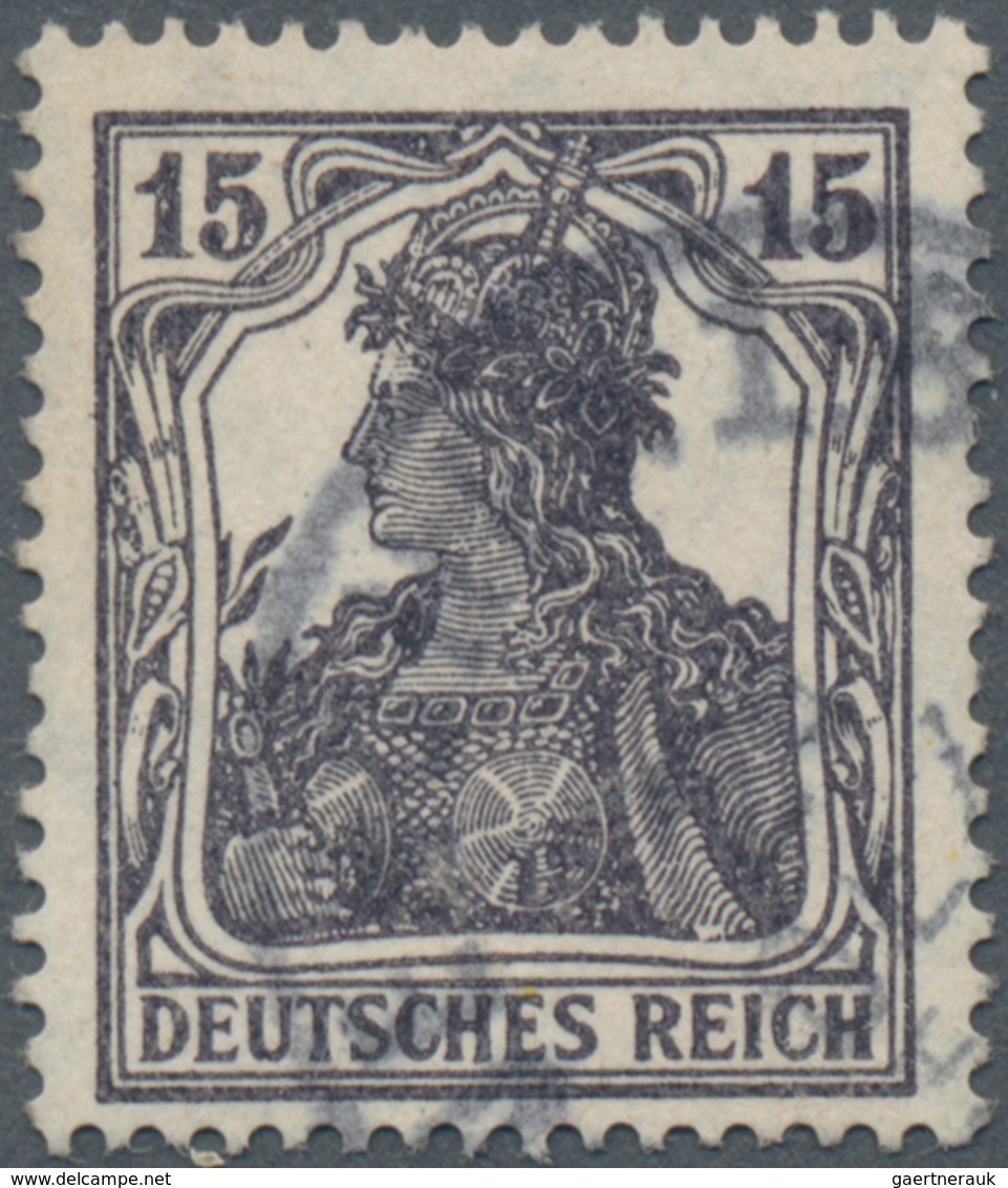Kriegs- Und Propagandafälschungen: 1917/1918, Freimarke Germania 15 (Pf) Schwarzbläulichviolett In K - Other & Unclassified